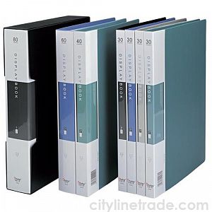 Папка 10 файлов  0,7 мм Display book, синий